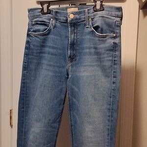 Mother mid rise dazzler ankle jeans